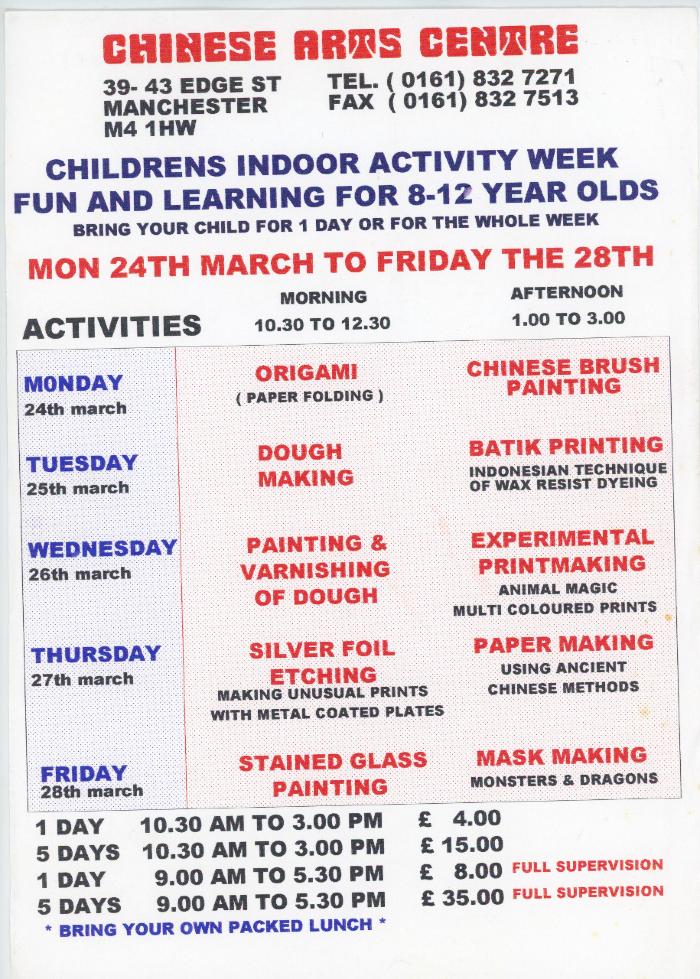 Childrens Indoor Activity Week, 1997 March